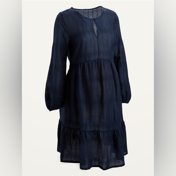 Old Navy Navy Blue Embroidered Midi Dress XXL - Picture 1 of 7